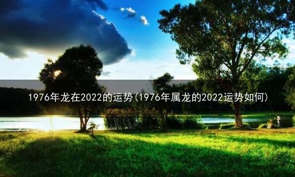 1976年龙在2022的运势(1976年属龙的2022运势如何)