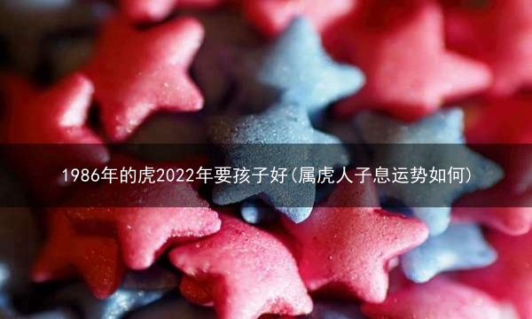 1986年的虎2022年要孩子好(属虎人子息运势如何)