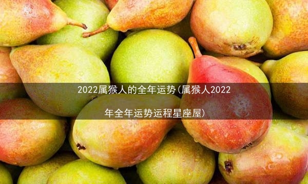 2022属猴人的全年运势(属猴人2022年全年运势运程星座屋)