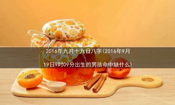 2016年九月十九日八字(2016年9月19日9时09分出生的男孩命中缺什么)