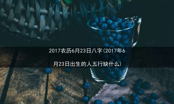 2017农历6月23日八字(2017年6月23日出生的人五行缺什么)