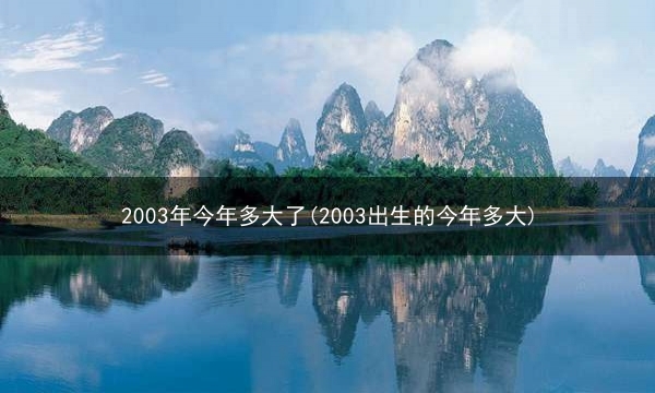 2003年今年多大了(2003出生的今年多大)