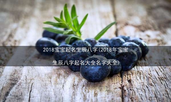 2018宝宝起名生辰八字(2018年宝宝生辰八字起名大全名字大全)