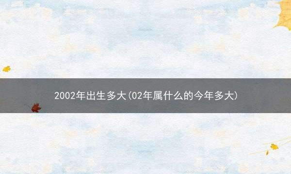 2002年出生多大(02年属什么的今年多大)